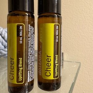 doTERRA Cheer Essential Oil Roll-On with Yellow Label, new unopened, 2 bottles.
